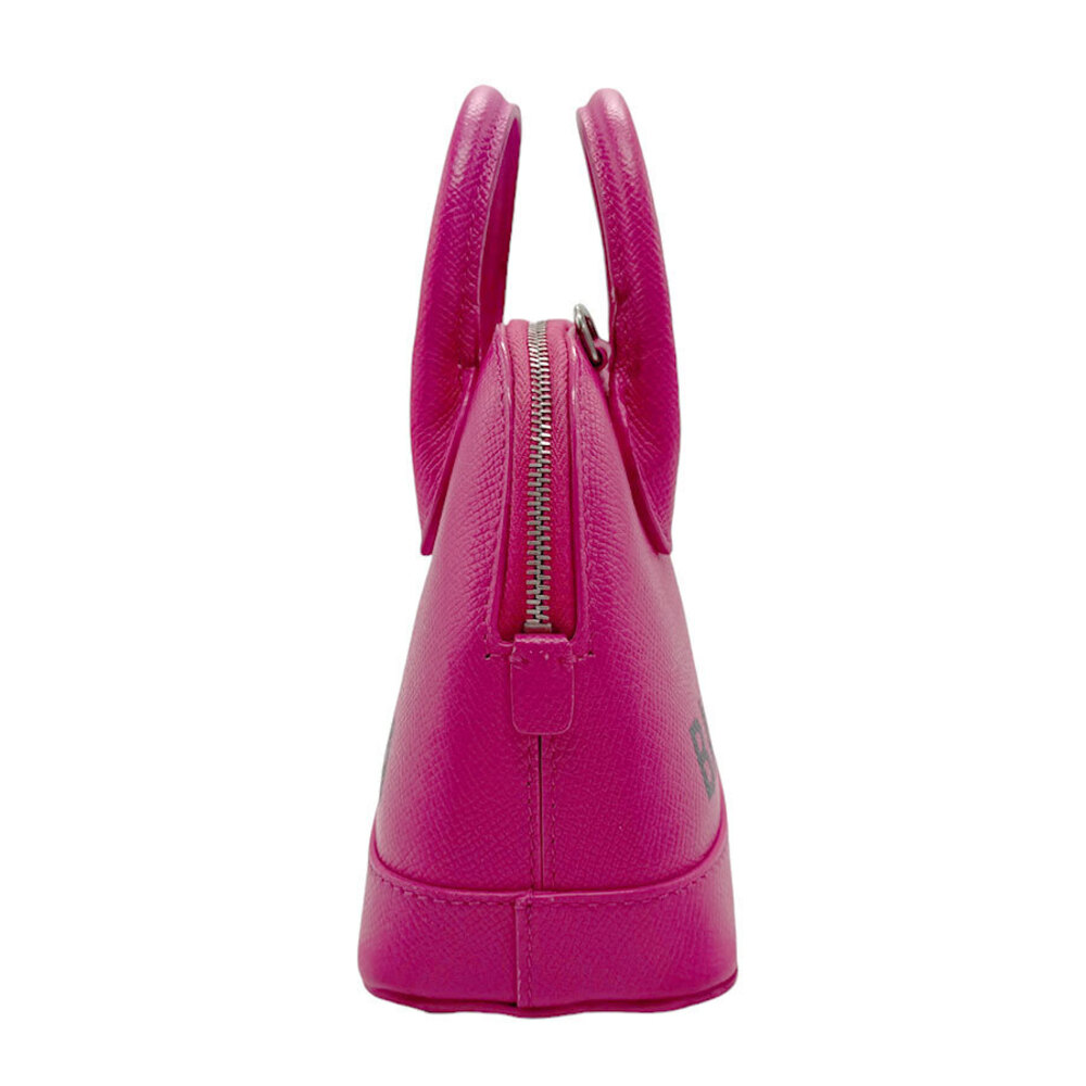 Balenciaga Handle Top Bag Leather Ville XXS Shoulder Magenta - Picture 1 of 4